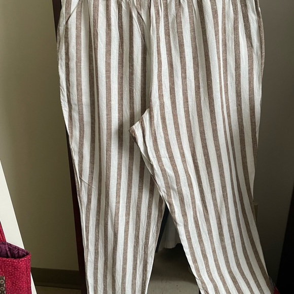 My Style linen wide leg pants. Size large. - Picture 2 of 9